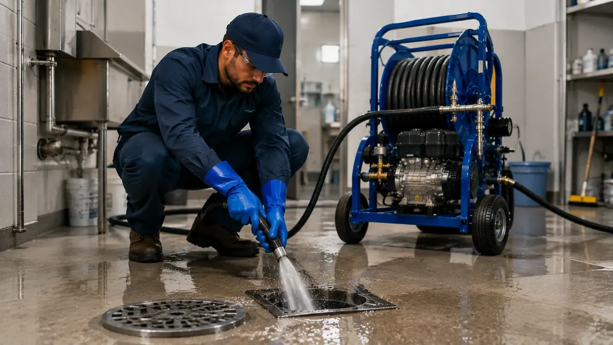 Floor Drain Hydro Jet Cleaning in Paso Robles